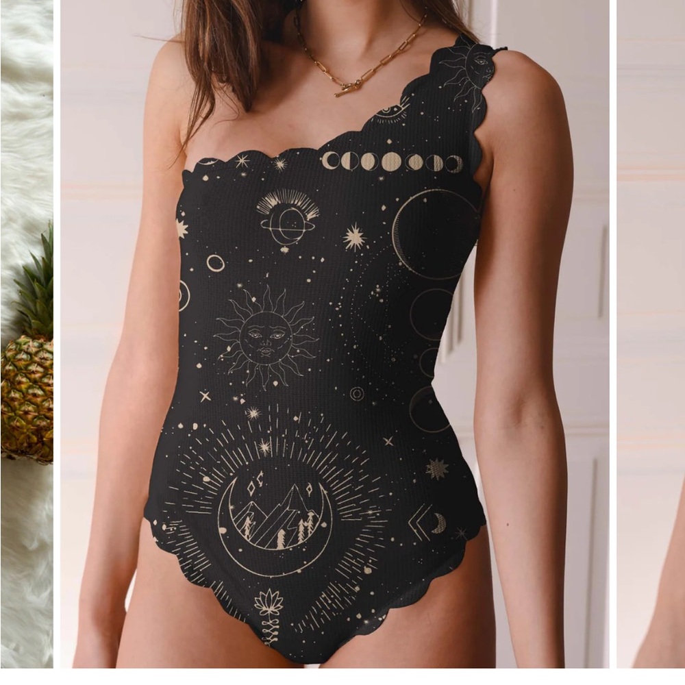 Averie celestial design. bohemian stars and moons one piece